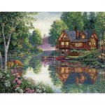 (image for) Gold Collection Cabin Fever Counted Cross Stitch Kit